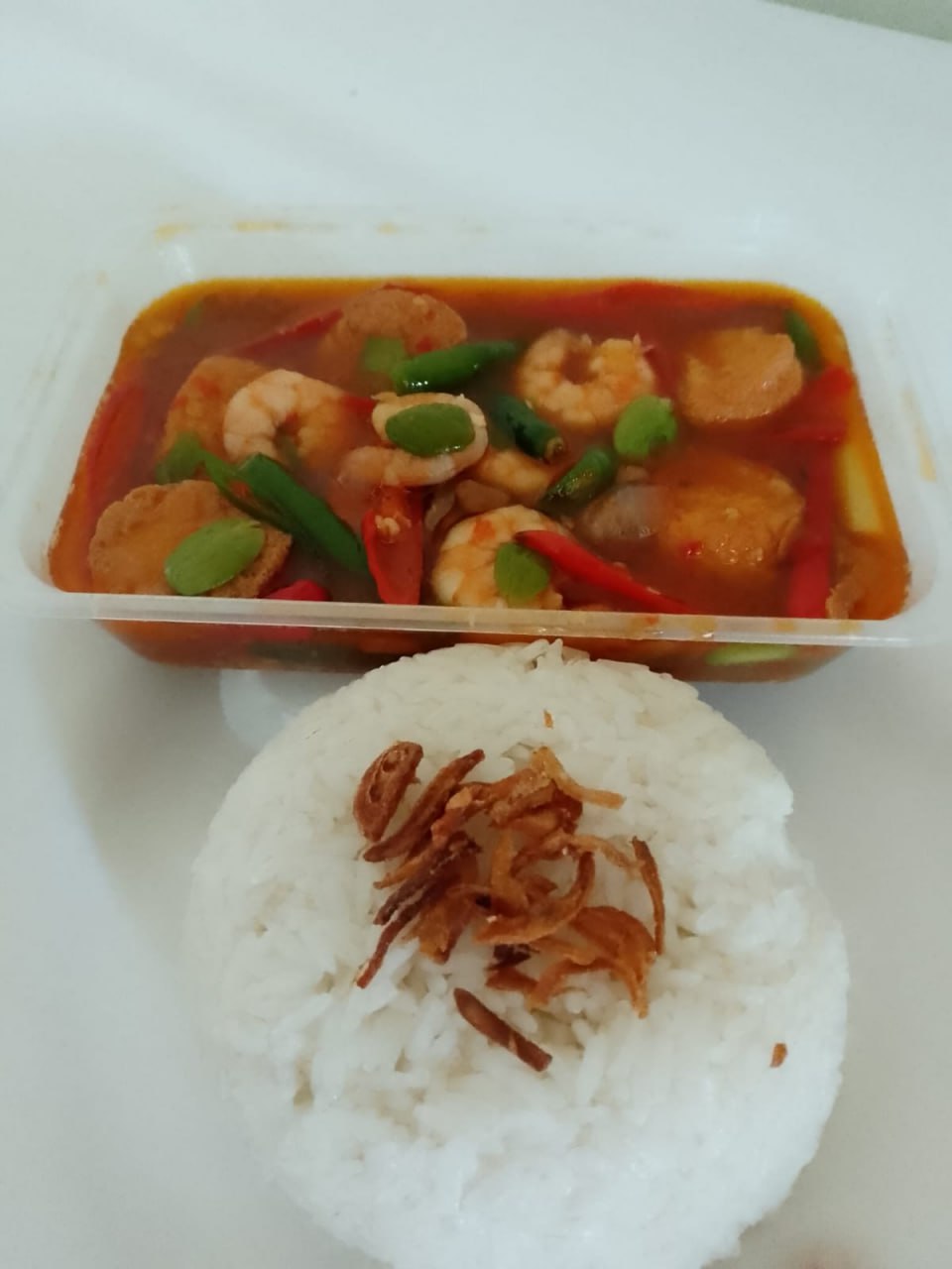 Nasi Udang Pete Tauco Tahu Jepang